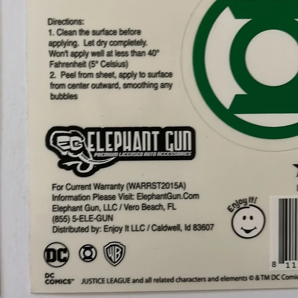 Justice League Car Decal Green Lantern Logo 3.5” and 2” DC Comic USA Stickers‎